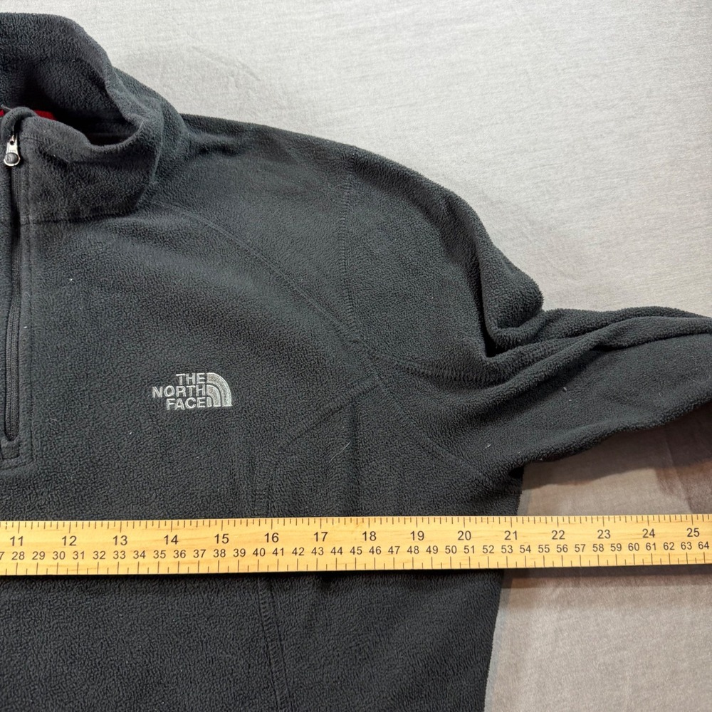 The North Face Fleece Pullover Mens L Black Excellent 1/4 Zip TKA 100 Top - Picture 5 of 8